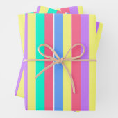 Energizing Spring Pastel Stripes Geschenkpapier Set (Beispiel)