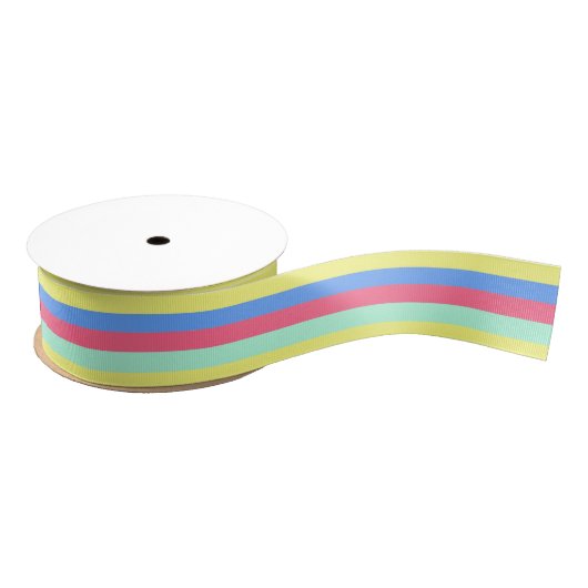 Energizing Spring Pastel Stripes Ripsband (Spule)
