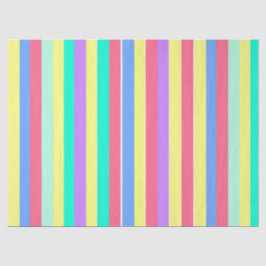 Energizing Spring Pastel Stripes Seidenpapier
