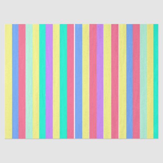 Energizing Spring Pastel Stripes Seidenpapier (Vorderseite)