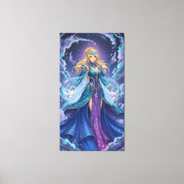 Energy accumulation in anime battle scenes leinwanddruck