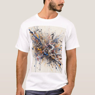 Energy Burst Abstraktes T-Shirt - künstlerische Pa