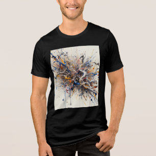 Energy Burst Abstraktes T-Shirt - künstlerische Pa Tri-Blend Shirt