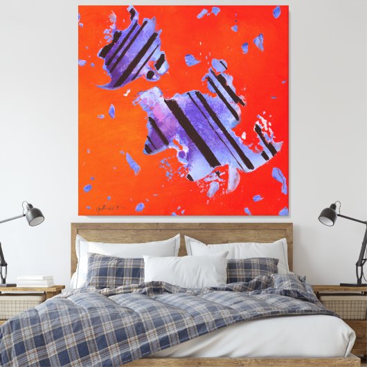 Energy Code 1CO24 canvas print Leinwanddruck (Insitu (Schlafzimmer))