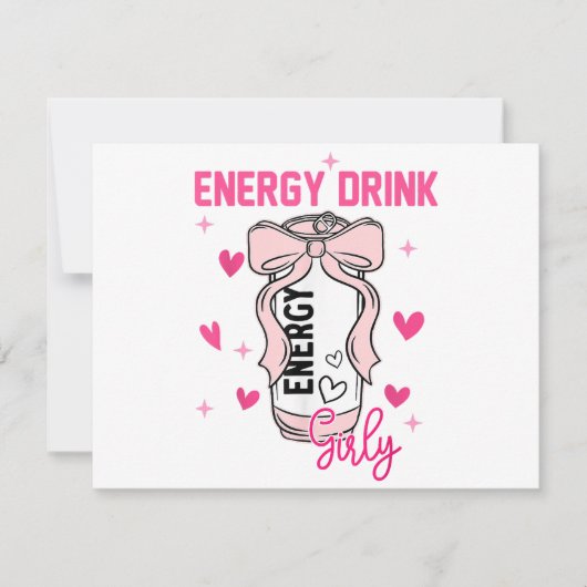 Energy Drink Girly Funny Drink Lover Design (Vorderseite)