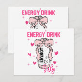 Energy Drink Girly Funny Drink Lover Design (Vorne/Hinten)
