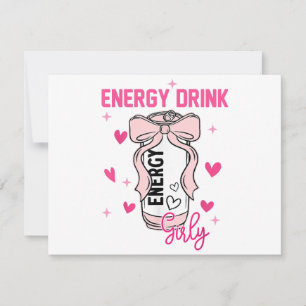 Energy Drink Girly Funny Drink Lover Design Save The Date