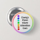 Energy Flows Chakra Alignment Spiritual Awareness Button (Vorne & Hinten)