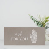 Energy Healer Henna Lotus Gift Certificate 2 (Stehend Vorderseite)