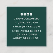 Energy Healer Spirituelle Linie Art Deco Reiki Mas Quadratische Visitenkarte (Rückseite)