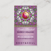 Energy Healing Holistic Pearl Star Business Card Visitenkarte (Vorderseite)