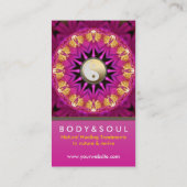 Energy Healing Holistic Pink Gold Business Card Visitenkarte (Rückseite)