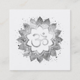 *~* Energy Healing Lotus Mandala Om Om Symbol Quadratische Visitenkarte