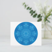 Energy Mandala - Blue Postkarte (Stehend Vorderseite)