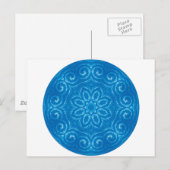 Energy Mandala - Blue Postkarte (Vorne/Hinten)