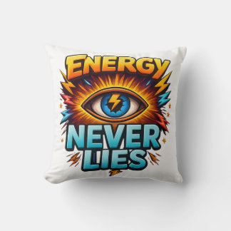 Energy Never Lies – Electric Eye Power Logodesign Kissen