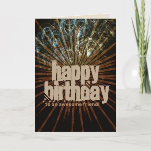 Energy Ray Bubbles Happy Birthday Card Karte (Vorderseite)