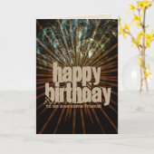 Energy Ray Bubbles Happy Birthday Card Karte (Gelbe Blume)