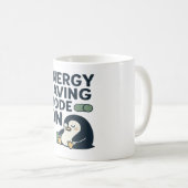 Energy saving Mode on- Cute penguin design Kaffeetasse (VorderseiteRechts)