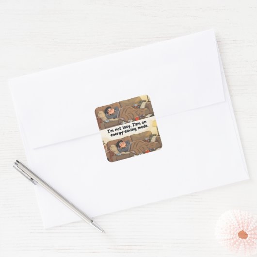 Energy-Saving Mode” Sticker – Cozy Webcomic Vibes (Umschlag)