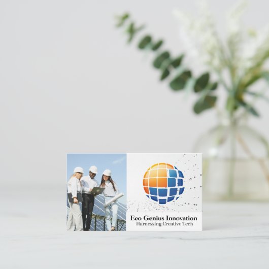Energy-Tech-Logo | Solarmodule Visitenkarte (Stehend Vorderseite)