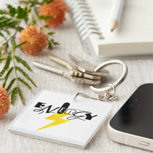 Energy Thunder Sign Power Schlüsselanhänger (Vorderseite rechts)