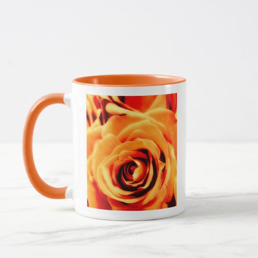 Energy Yellow Roses 11oz Two-Tone Mug Orange Tasse (Links)