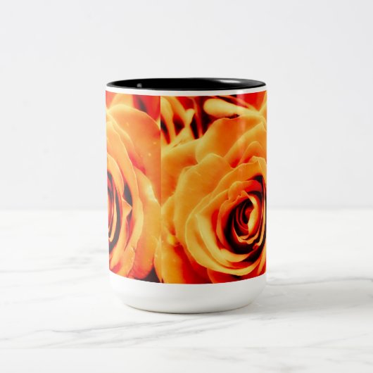 Energy Yellow Roses 15oz Zwei-Tonen-Tasse Black Zweifarbige Tasse (Mittel)