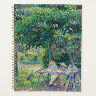 Enfables attablés dans le jardin Camille Pissarro Planer