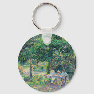 Enfables attablés dans le jardin Camille Pissarro Schlüsselanhänger