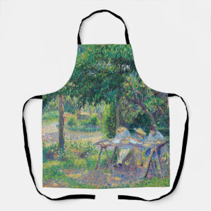 Enfables attablés dans le jardin Camille Pissarro Schürze