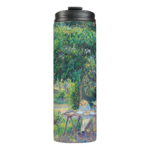 Enfables attablés dans le jardin Camille Pissarro Thermosbecher
