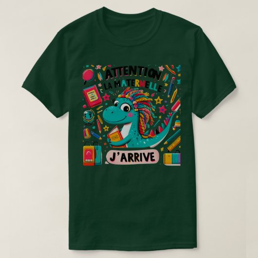 Enfant Attention La Maternelle Jarrival Maternelle T-Shirt (Design vorne)