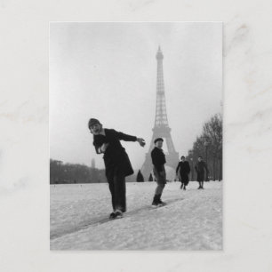 Enfants et neige - Paris - 1945 - Robert Doisneau Postkarte