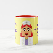 Enfermera Zweifarbige Tasse (Mittel)