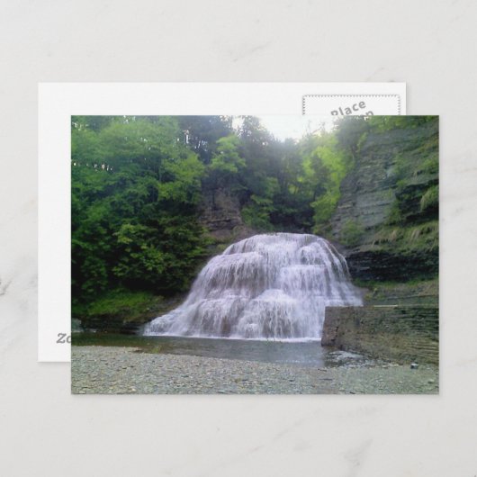 Enfield Glen fällt in Ithaca, NY Postcard Postkarte (Vorne/Hinten)