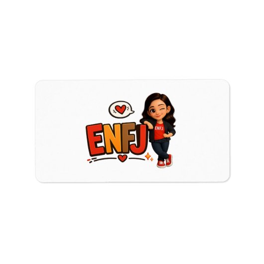 ENFJ ADRESSAUFKLEBER (Vorne)