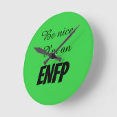 ENFP-Acryl-Wandklemme Runde Wanduhr (Winkel)