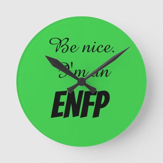 ENFP-Acryl-Wandklemme Runde Wanduhr (Vorderseite)