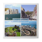 ENG005 DOVER Burg, Hafen, KENT, England, Fliese (Vorderseite)