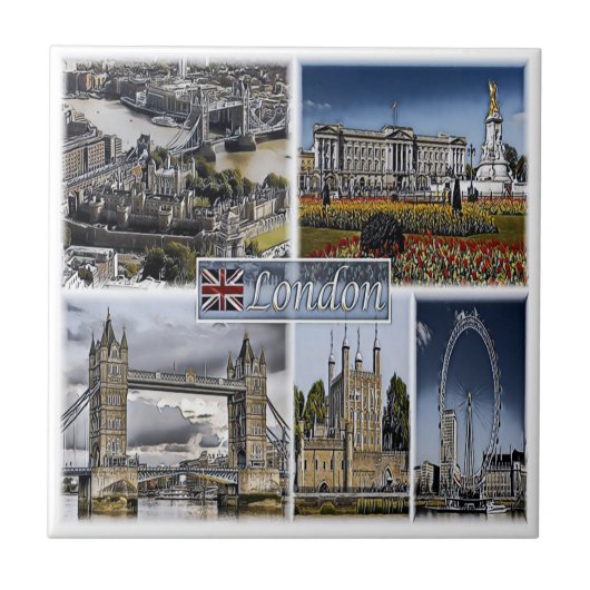 ENG015 LONDON, England, Fliese (Vorderseite)