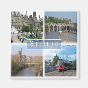 ENG016 SHEFFIELD, Yorkshire, England, Kühlschrank Magnet