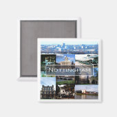 ENG021 NOTTINGHAM, England, Europa, Kühlschrank Magnet (Vorderseite/Rückseite)