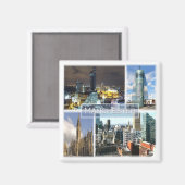 ENG023 MANCHESTER, England, Europa, Kühlschrank Magnet (Vorderseite/Rückseite)