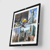 ENG023 MANCHESTER, England, Quadratische Wanduhr (Winkel)