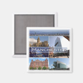 ENG024 MANCHESTER, England, Europa, Kühlschrank Magnet (Vorderseite/Rückseite)