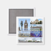 ENG025 LONDON, Big Ben, Westminster, Kühlschrank Magnet (Vorderseite/Rückseite)