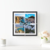 ENG028 CORNWALL, England, Quadratische Wanduhr (Zuhause)