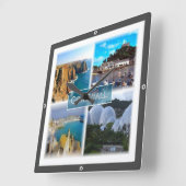 ENG028 CORNWALL, England, Quadratische Wanduhr (Winkel)