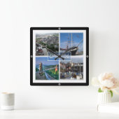 ENG029 BRISTOL, England, Quadratische Wanduhr (Zuhause)